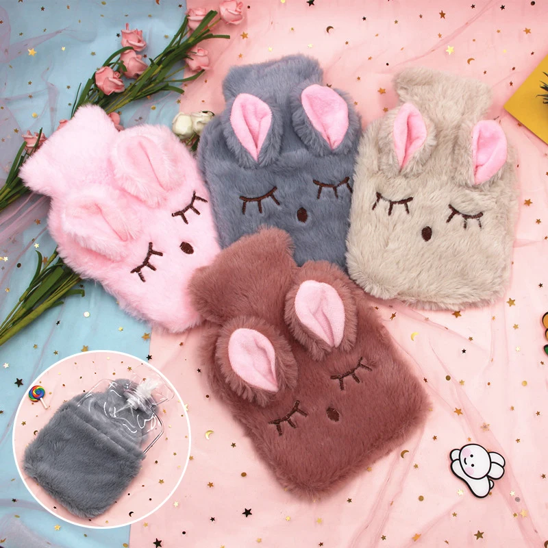 Winter Warm PVC Reusable Hot Water Hand Warmer With Removable Cute Rabbit Plush Cover Household Cold-proof Cozy Supplies
Winter Warm PVC Reusable Hot Water Hand Warmer With Removable Cute Rabbit Plush Cover Household Cold-proof Cozy Supplies