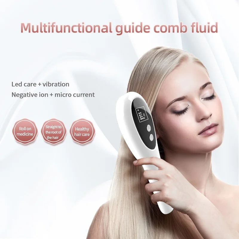 

Laser Hair Growth Comb Anti Hair Loss Massage Hair Scalp Applicator Brush EMS Vibration Massager Red Light Therapy Hair Regrowth
