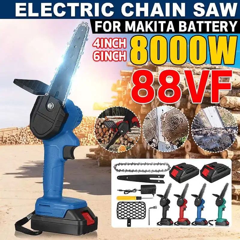 6 Inch Electric Chain Saw Portable Woodworking Tool Wood Cutter Chainsaw W/ 2pcs Battery
6 Inch Electric Chain Saw Portable Woodworking Tool Wood Cutter Chainsaw W/ 2pcs Battery