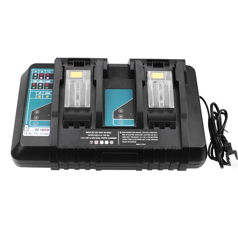 RHY Replaces Makita Makita 14.4V-18V Lithium Battery Charger 7A Dual Charge Fast Charge DC18RCT US Plug
RHY Replaces Makita Makita 14.4V-18V Lithium Battery Charger 7A Dual Charge Fast Charge DC18RCT US Plug
