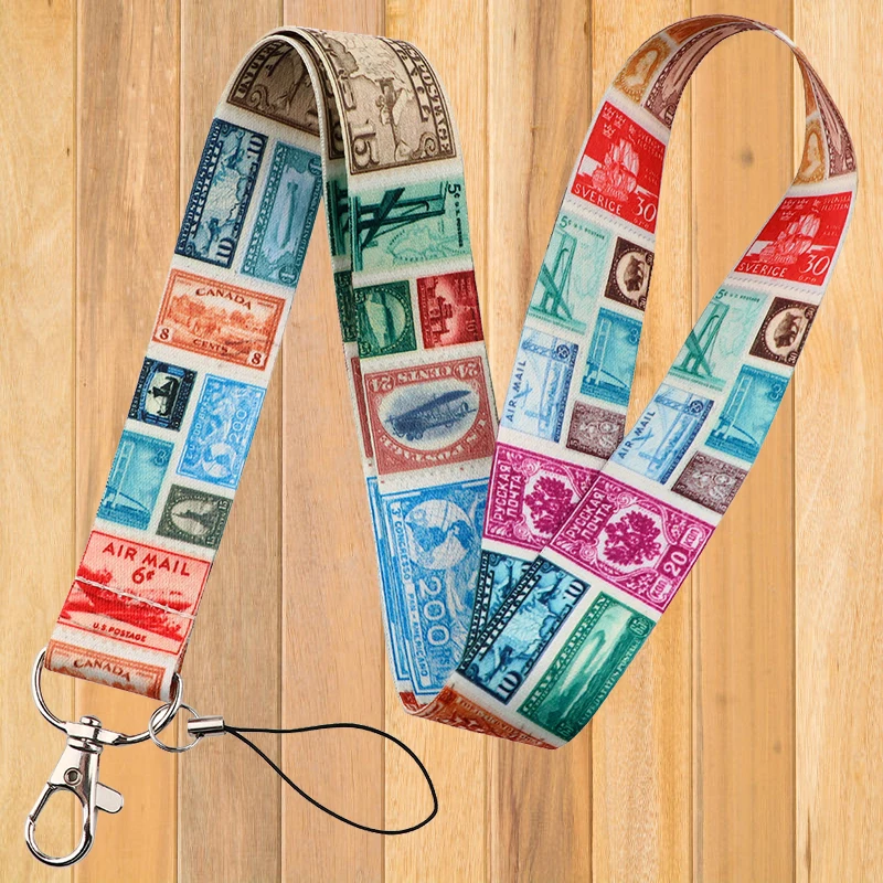 A0147 Vintage Stamp Neck Strap Lanyards Keychain Badge Holder ID credit card Pass Hang Rope Lariat Lanyard for Key Rings
A0147 Vintage Stamp Neck Strap Lanyards Keychain Badge Holder ID credit card Pass Hang Rope Lariat Lanyard for Key Rings
