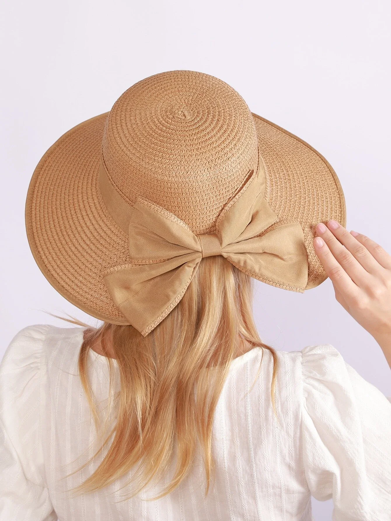 Bow Decor Straw Hat 
Bow Decor Straw Hat