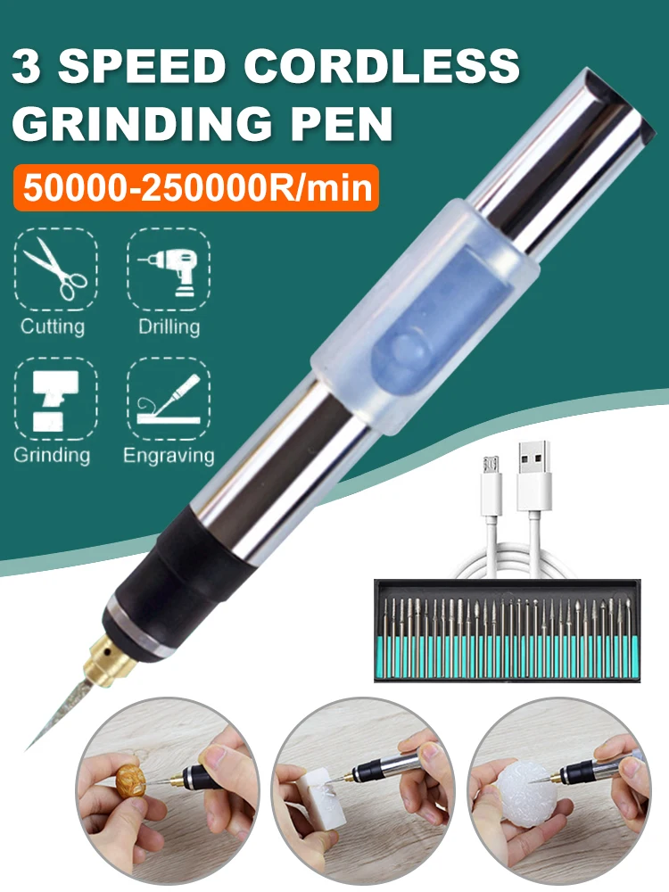 USB Rechargeable Engraving Pen Micro Engraver Electric Cordless Engraving Tool Kit Mini DIY Etching Pen for Jewelry Diamond
USB Rechargeable Engraving Pen Micro Engraver Electric Cordless Engraving Tool Kit Mini DIY Etching Pen for Jewelry Diamond