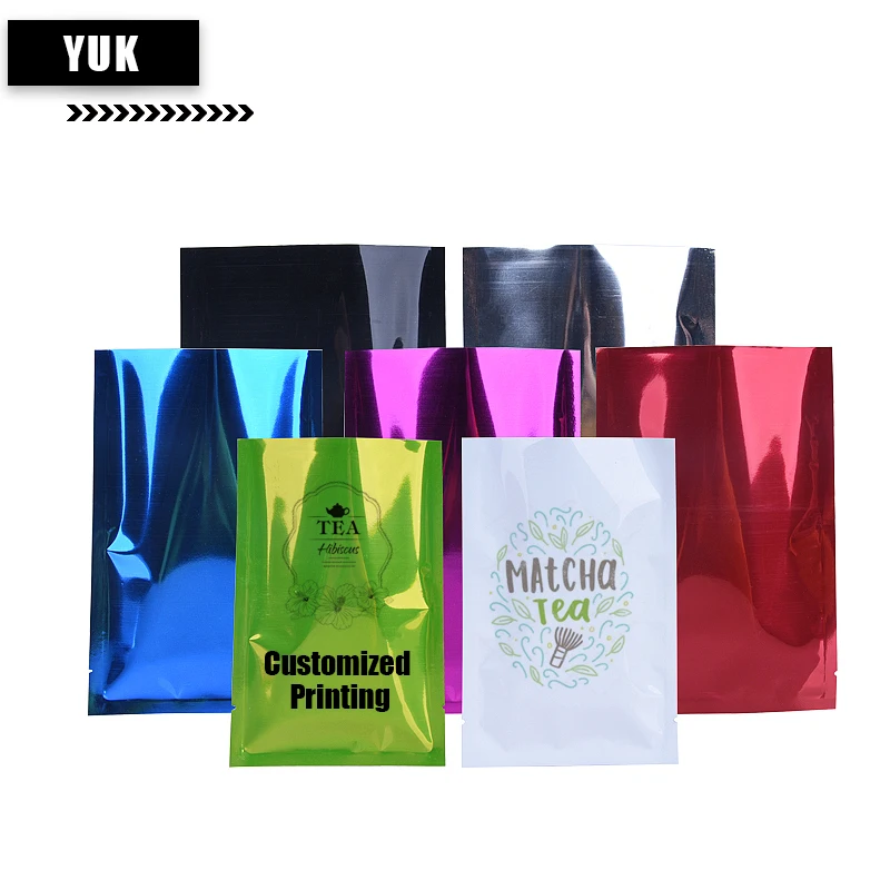 Colorful Aluminum Foil Flat Packaging Bag Heat Seal Food Grade Mylar Custom Candy Tea Sample Gift Small Storage Pouch
Colorful Aluminum Foil Flat Packaging Bag Heat Seal Food Grade Mylar Custom Candy Tea Sample Gift Small Storage Pouch