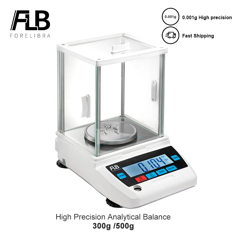 

Analytical Balance High Precision 0.001g,1mg Accuracy Digital Electronic Lab Scale Round Tray with Calibration 200g/300g