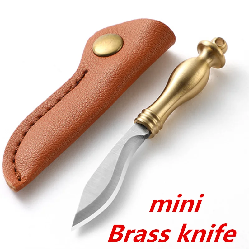 Brass Outdoor Knife Gift Mini Puppy Legs Unpacking Knife Sharp Camping Knife Self-defense Key Chain Pendant Carry-on Fruit Knife
Brass Outdoor Knife Gift Mini Puppy Legs Unpacking Knife Sharp Camping Knife Self-defense Key Chain Pendant Carry-on Fruit Knife
