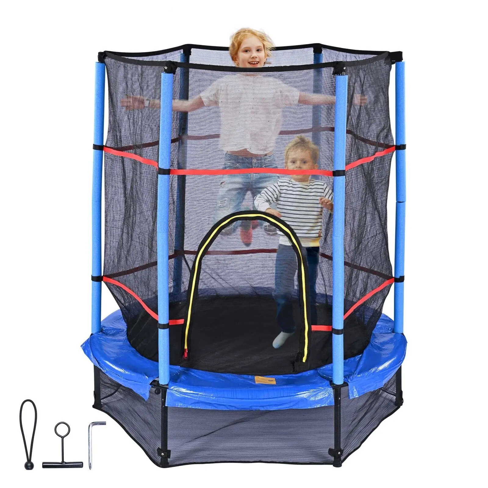 Durable Sturdy Small Trampoline Mini Round Rebounder 138 X 138 X 160 CM 
Durable Sturdy Small Trampoline Mini Round Rebounder 138 X 138 X 160 CM