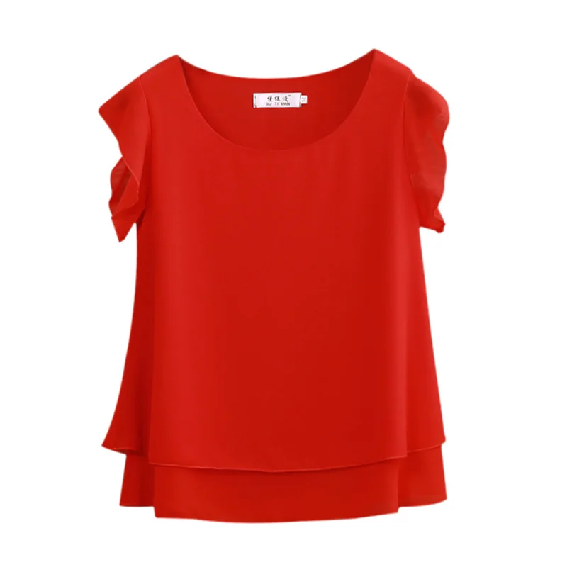 Plus Size Brand Short Sleeve Women's Blouse Summer Fashion Chiffon Shirts Sheer O-neck Casual Blouse 6xl Loose Female Tops
Plus Size Brand Short Sleeve Women's Blouse Summer Fashion Chiffon Shirts Sheer O-neck Casual Blouse 6xl Loose Female Tops