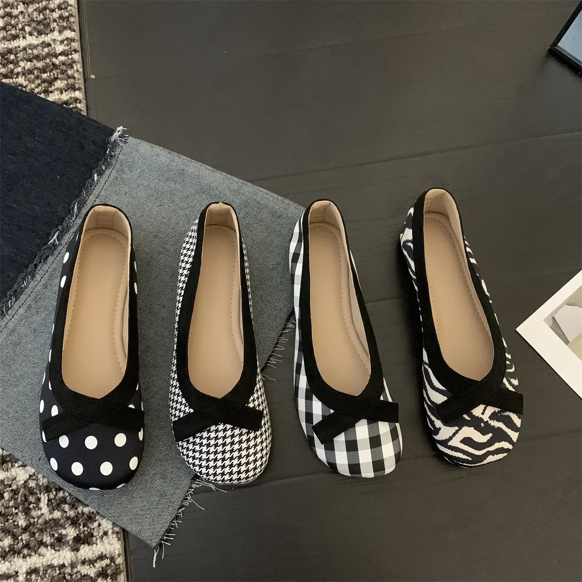 Bailamos Women's Flat Shoes Breathable Ballet Shoes Shallow Square Shoes Moccasin Mixed Color Soft Pregnant Shoes Zapatos De Muj
Bailamos Women's Flat Shoes Breathable Ballet Shoes Shallow Square Shoes Moccasin Mixed Color Soft Pregnant Shoes Zapatos De Muj