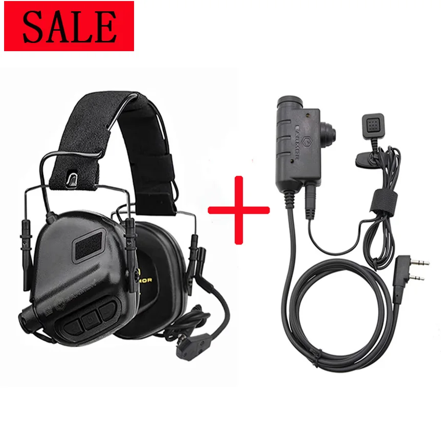 EARMOR M32 & M52, shooting earmuffs with tactical PPT (with extension cable), earmuffs/military electronic communication headset 
EARMOR M32 & M52, shooting earmuffs with tactical PPT (with extension cable), earmuffs/military electronic communication headset