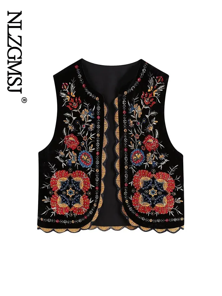 Nlzgmsj Vintage autumn Floral Embroidery women vest 2023 Fashion sleeveless cardigan Ladies Outerwear Casual Waistcoat
Nlzgmsj Vintage autumn Floral Embroidery women vest 2023 Fashion sleeveless cardigan Ladies Outerwear Casual Waistcoat
