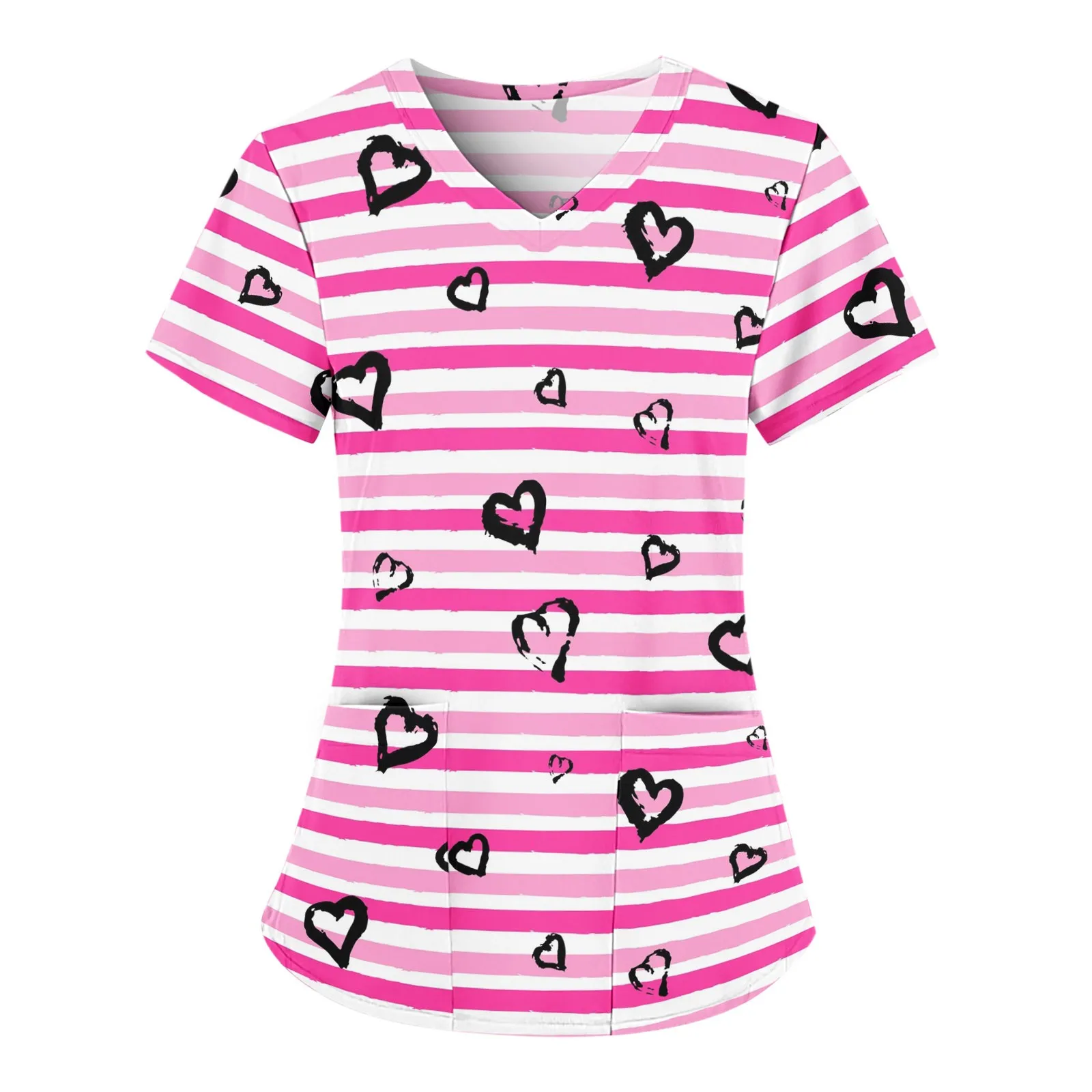 Women Valentines Day Nurse Uniform Heart Print Short Sleeve V-neck Working Blouse Healthcare Medical Hospital Pet Tops Scrubs
Women Valentines Day Nurse Uniform Heart Print Short Sleeve V-neck Working Blouse Healthcare Medical Hospital Pet Tops Scrubs