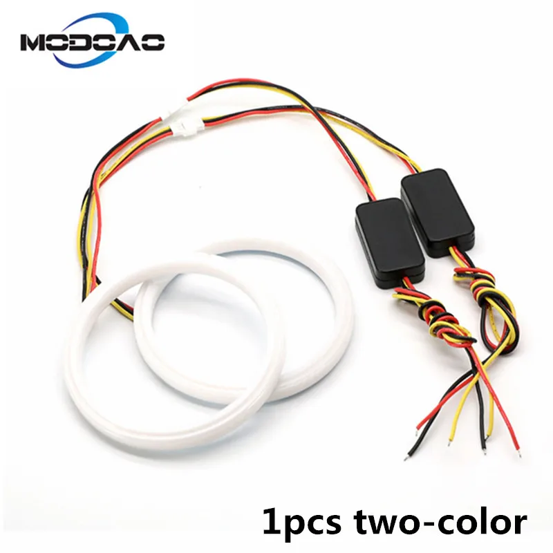 Car Daytime Running Light COB LED Headlight Two-color white and yellow switching Angel Eye Bulb Halo Ring Lamp 12V Styling Light
Car Daytime Running Light COB LED Headlight Two-color white and yellow switching Angel Eye Bulb Halo Ring Lamp 12V Styling Light