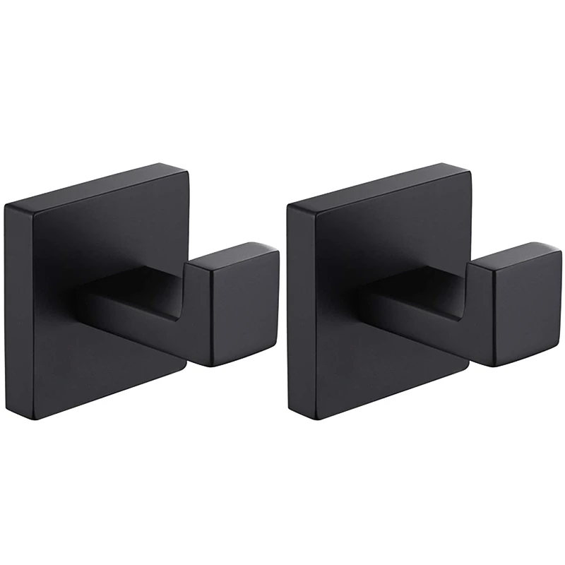 2 Pack Matte Black Towel Hook Stainless Steel Bathroom Rust Proof Clothes Towel Coat Hook Wall Mounted Square Toilet Kitchen Hea
2 Pack Matte Black Towel Hook Stainless Steel Bathroom Rust Proof Clothes Towel Coat Hook Wall Mounted Square Toilet Kitchen Hea