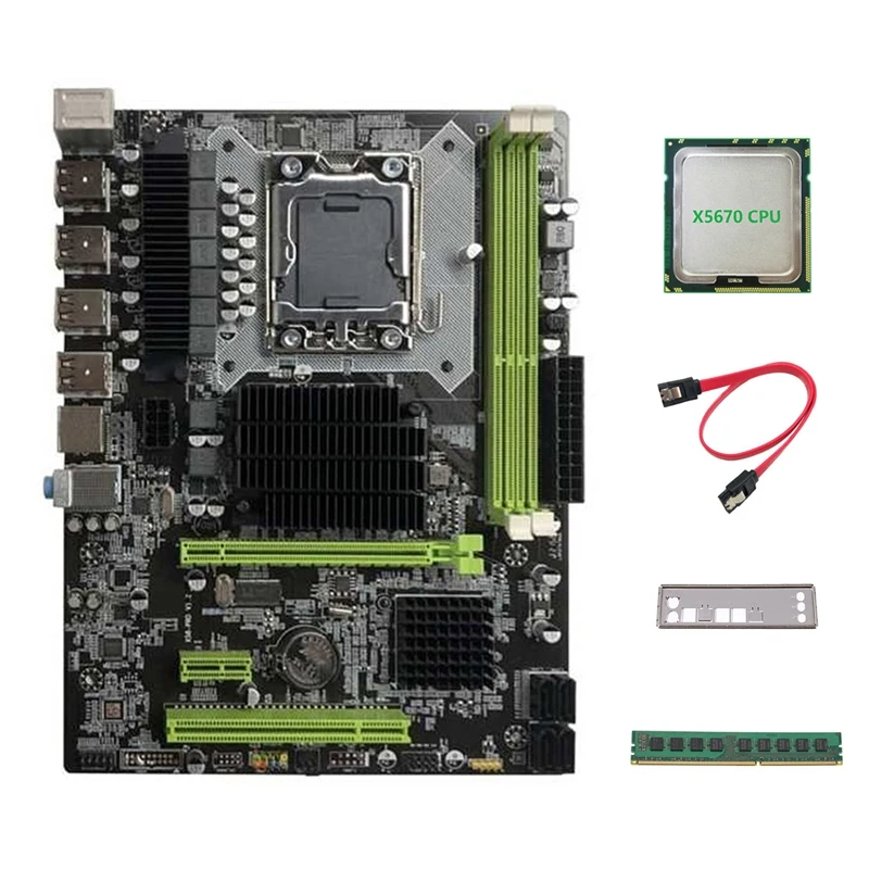 Материнская плата X58 LGA1366, материнская плата для компьютера с поддержкой серверной памяти DDR3 с процессором X5670 + DDR3 4 Гб 1066 МГц ОЗУ + кабель SATA
Материнская плата X58 LGA1366, материнская плата для компьютера с поддержкой серверной памяти DDR3 с процессором X5670 + DDR3 4 Гб 1066 МГц ОЗУ + кабель SATA