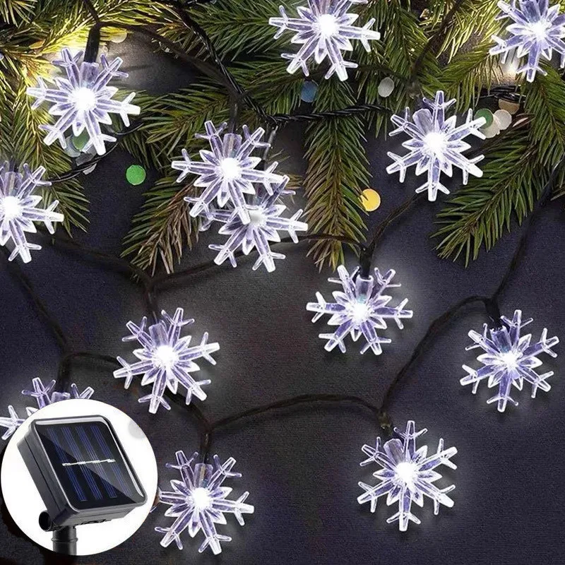 12m Snowflake LED String Lights Fairy Lights LED Lights Solar Powered Garland New Year's Christmas 2023 Decorations Noel Navidad
12m Snowflake LED String Lights Fairy Lights LED Lights Solar Powered Garland New Year's Christmas 2023 Decorations Noel Navidad