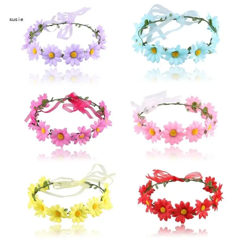 X7YA Wedding Party Bride Hairband Photography Hairband Flower with Adjustable Ribbon for Girls Carnivals Hairband
X7YA Wedding Party Bride Hairband Photography Hairband Flower with Adjustable Ribbon for Girls Carnivals Hairband