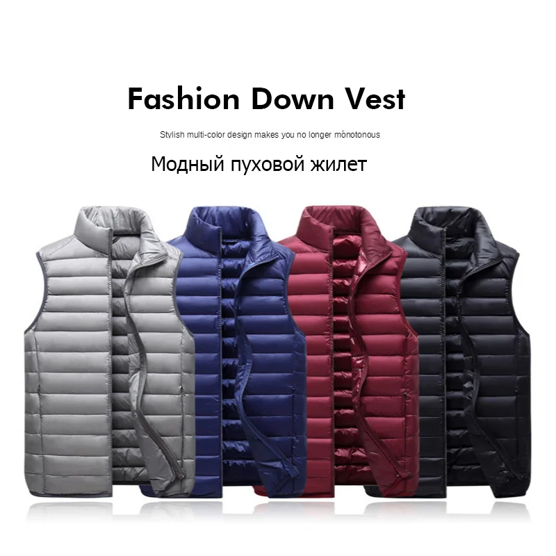 Men Down Vest without sleeves Winter Mens Sleeveless Jacket Coats Fashion Male Padded Vests Men Thicken Waistcoats
Men Down Vest without sleeves Winter Mens Sleeveless Jacket Coats Fashion Male Padded Vests Men Thicken Waistcoats