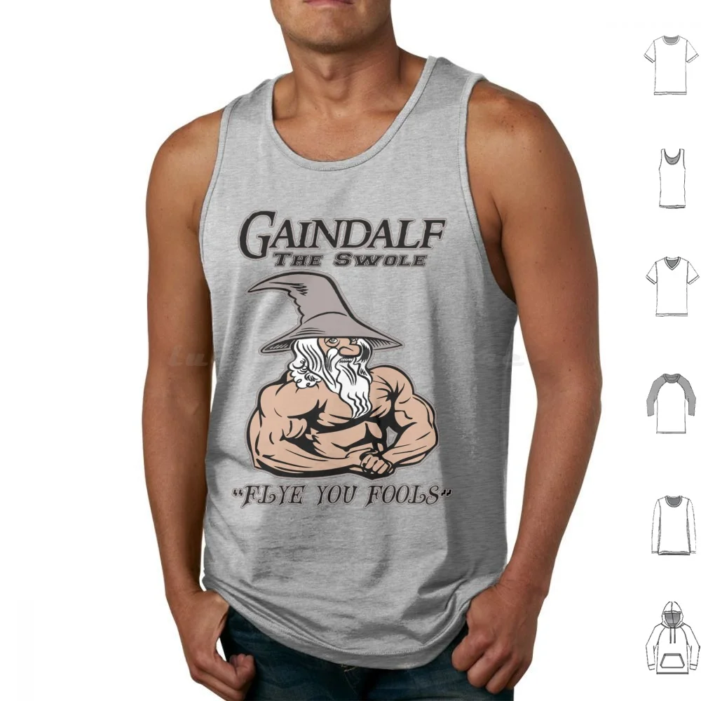 Gaindalf The Swole Tank Tops Vest Sleeveless Workout Fitness Training Gym Bro Swole Powerlifting Yoga Weightlifting Gaming
Gaindalf The Swole Tank Tops Vest Sleeveless Workout Fitness Training Gym Bro Swole Powerlifting Yoga Weightlifting Gaming
