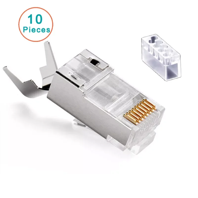 10 шт./лот Cat7 RJ45 разъем Cat7 8P8C FTP модульная Кабельная вилка для сети RJ 45 обжимной соединитель
10 шт./лот Cat7 RJ45 разъем Cat7 8P8C FTP модульная Кабельная вилка для сети RJ 45 обжимной соединитель