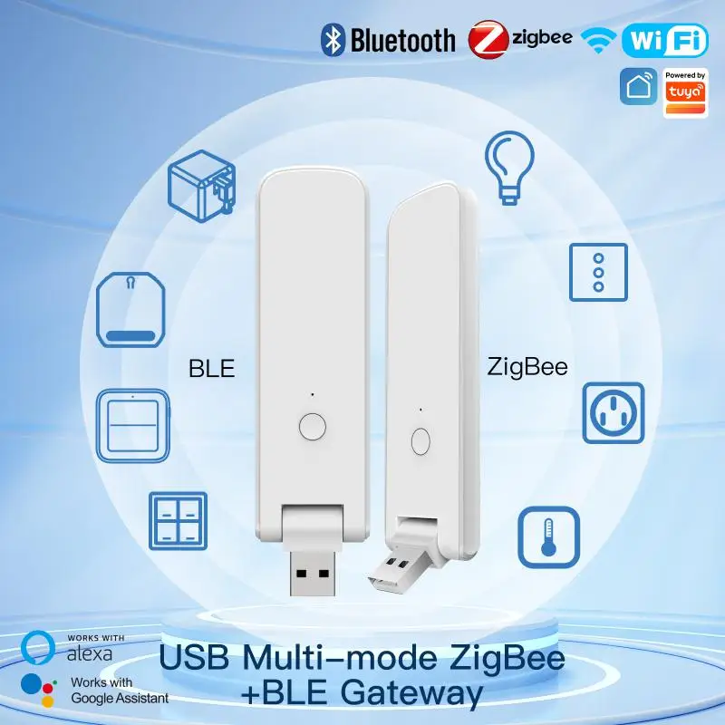 Multi-mode Gateway Bluetooth + ZigBee Wireless Hub Control Smart Home Control Tuya Smart USB Compatible With Alexa Google Home
Multi-mode Gateway Bluetooth + ZigBee Wireless Hub Control Smart Home Control Tuya Smart USB Compatible With Alexa Google Home