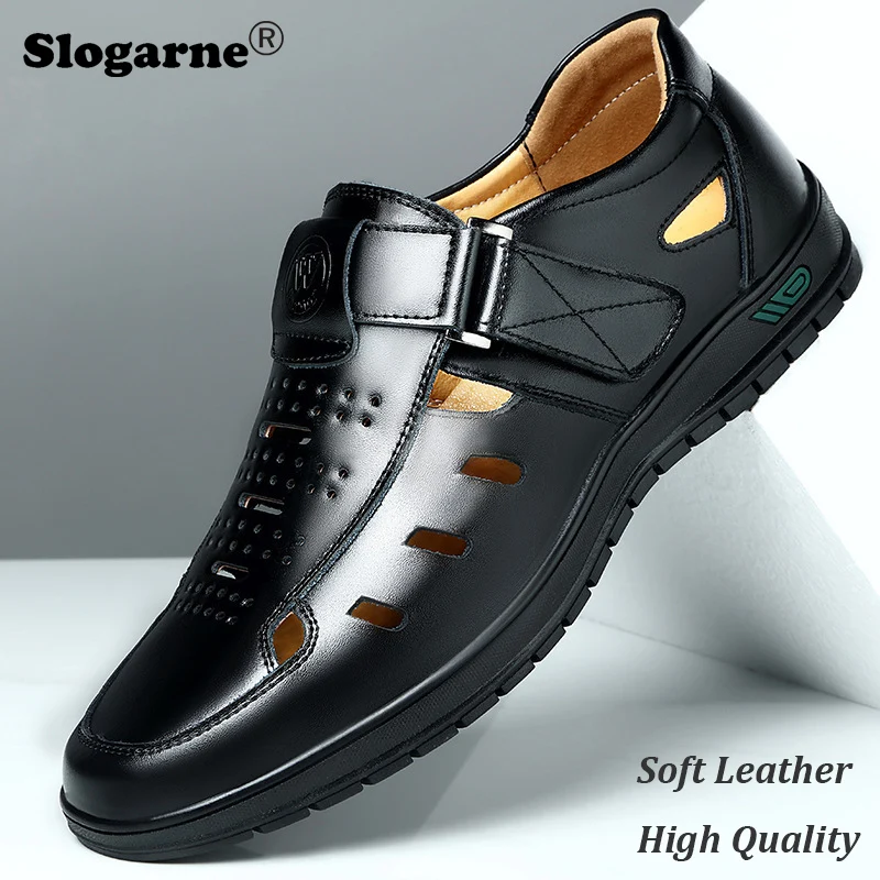 Men's Hollowed Genuine Leather Sandals Beach Outdoor Sandals Man Cow Leather Casual Shoes Leisure Durable Men Summer Sneakers
Men's Hollowed Genuine Leather Sandals Beach Outdoor Sandals Man Cow Leather Casual Shoes Leisure Durable Men Summer Sneakers