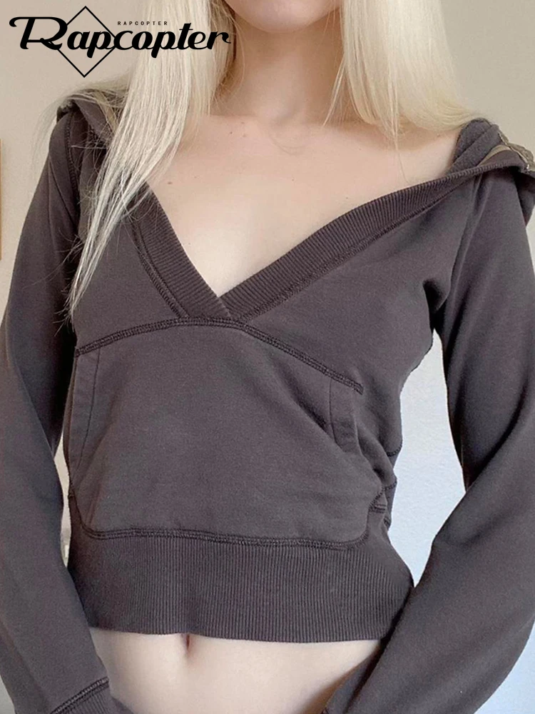 Rapcopter y2k Pockets V Neck Knitted Hoodie Full Sleeve Retro Pullovers Women Korean Prepply Harajuku Autumn Winter Outfits New 
Rapcopter y2k Pockets V Neck Knitted Hoodie Full Sleeve Retro Pullovers Women Korean Prepply Harajuku Autumn Winter Outfits New