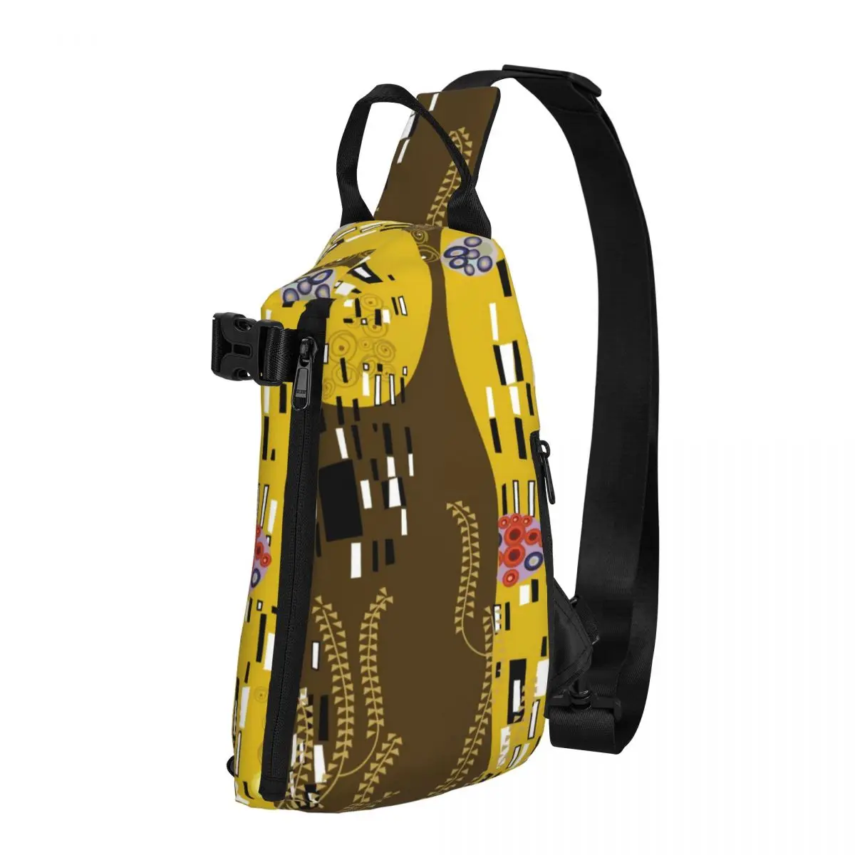 

Gustav Klimt Inspired Shoulder Bags Nouveau The Kiss Outdoor Chest Bag Women Hiking Designer Sling Bag Fashion Phone Small Bags