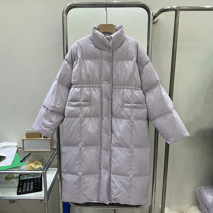 Новинка, женский длинный пуховик, повседневная Стильная осенне-зимняя куртка на белом утином пуху, пальто и парки, женская верхняя одежда 
Новинка, женский длинный пуховик, повседневная Стильная осенне-зимняя куртка на белом утином пуху, пальто и парки, женская верхняя одежда