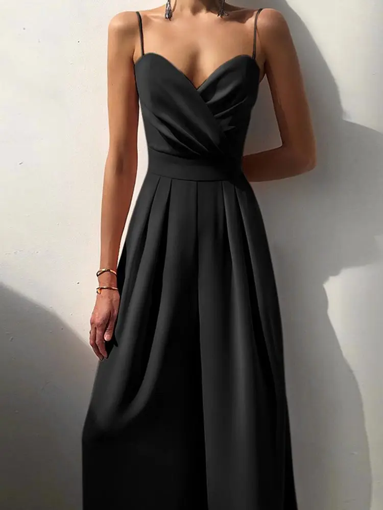 Celmia Celebrity Party Wide Leg Pant Overalls Women Satin Jumpsuit 2023 Fashion Spaghetti Straps Pleated High Waist Long Rompers
Celmia Celebrity Party Wide Leg Pant Overalls Women Satin Jumpsuit 2023 Fashion Spaghetti Straps Pleated High Waist Long Rompers