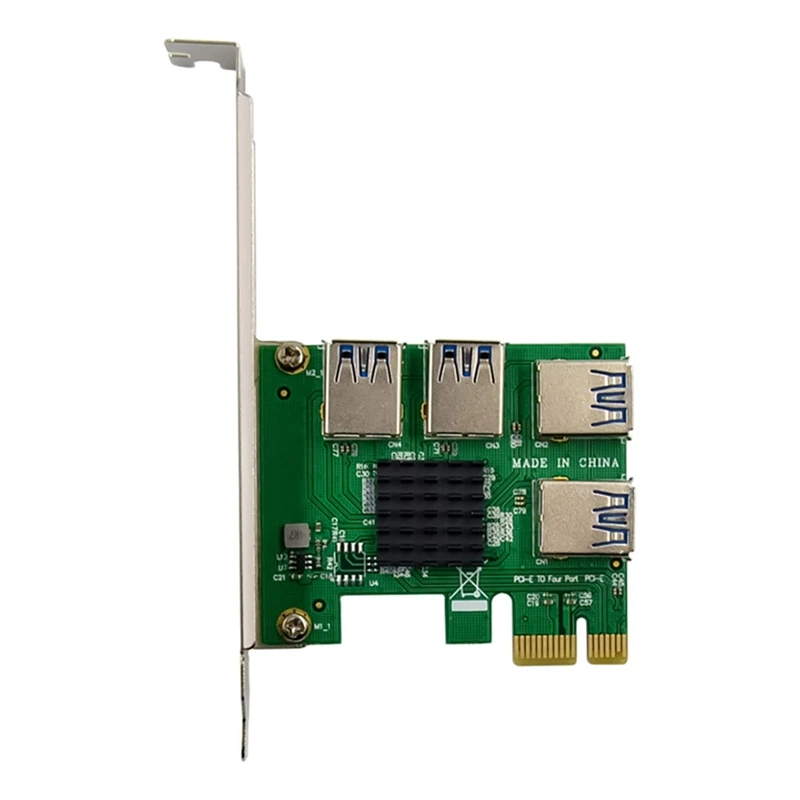 NEW-Pcie 1 To 4 PCI Express Riser Card PCI-E 1X To 4 USB3.0 ASM1184E Graphics Adapter Card For Bitcoin Mining
NEW-Pcie 1 To 4 PCI Express Riser Card PCI-E 1X To 4 USB3.0 ASM1184E Graphics Adapter Card For Bitcoin Mining