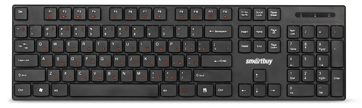 

Клавиатура беспроводная мультимедийная Smartbuy ONE 238 (SBK-238AG-K), черный
