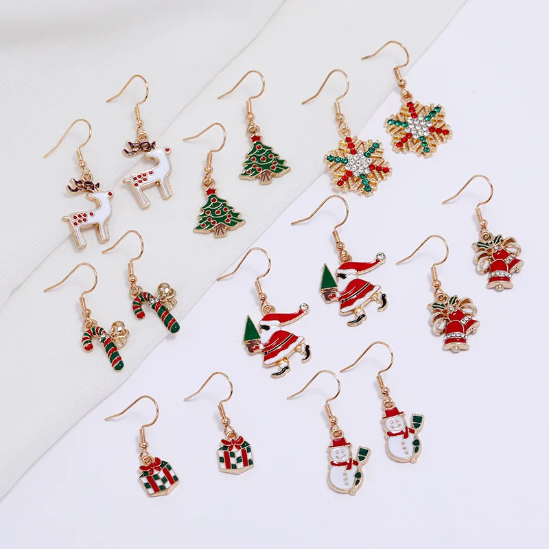 Factory Direct Sale Fashion Cross-border Christmas Earrings Snowflake Christmas Tree Hypoallergenic Ear Hooks New Xmas Ornaments
Factory Direct Sale Fashion Cross-border Christmas Earrings Snowflake Christmas Tree Hypoallergenic Ear Hooks New Xmas Ornaments