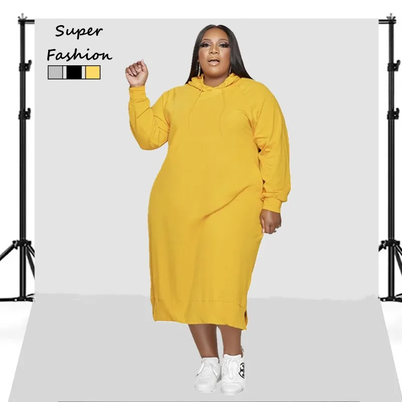 L-5XL Plus Size Dresses Women Clothing Solid Color Hoodies Long Sleeve Loose Winter Casual Ladies Outfits Female Dress Wholesale
L-5XL Plus Size Dresses Women Clothing Solid Color Hoodies Long Sleeve Loose Winter Casual Ladies Outfits Female Dress Wholesale