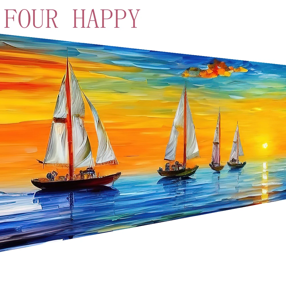 DIY Large Diamond Painting, Cross Stitch Wall Art, Sailboat, Full Round Drill, Embroidery for Home Decor, Seascape, 5D 
DIY Large Diamond Painting, Cross Stitch Wall Art, Sailboat, Full Round Drill, Embroidery for Home Decor, Seascape, 5D