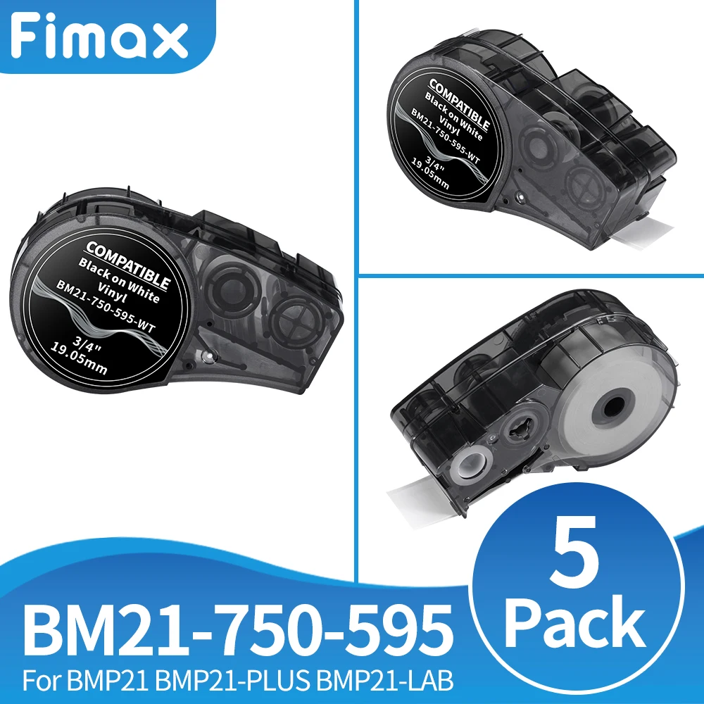 1 PK Replacement Black on White & Color Vinyl Label Tape BM21-750-595 Compatible for BMP21-PLUS BMP21 LAB Label Printer 19.05mm
1 PK Replacement Black on White & Color Vinyl Label Tape BM21-750-595 Compatible for BMP21-PLUS BMP21 LAB Label Printer 19.05mm