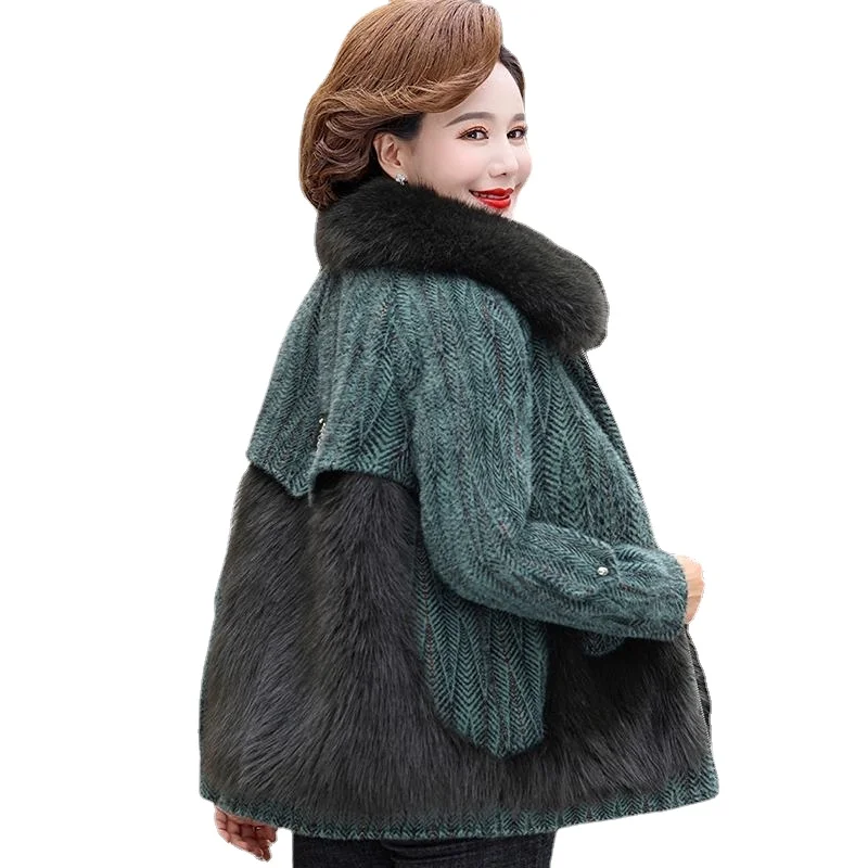 Middle Aged Mother Autumn and Winter Mink Coat Plus Cotton Women's Woolen Upper Garment
Middle Aged Mother Autumn and Winter Mink Coat Plus Cotton Women's Woolen Upper Garment