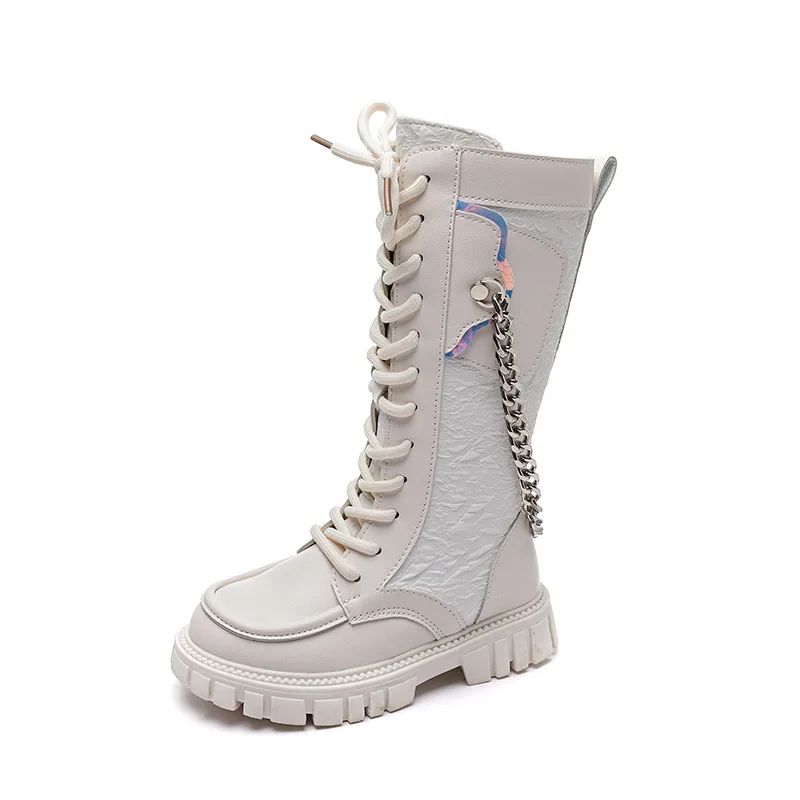 Girls Long Boots with Metal Chains Princess Chic Children Motorcycle High Boots Fashion Kids Pu Leather Boots
Girls Long Boots with Metal Chains Princess Chic Children Motorcycle High Boots Fashion Kids Pu Leather Boots