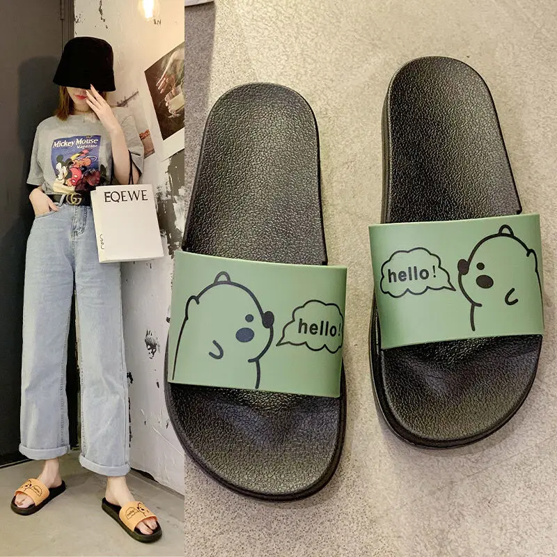 2022 Beach Women Shoes Cute Bear Home Slippers Bathroom Non-slip Shoe Woman Cartoon Design Summer Fashion PVC Soft Sole Loafer
2022 Beach Women Shoes Cute Bear Home Slippers Bathroom Non-slip Shoe Woman Cartoon Design Summer Fashion PVC Soft Sole Loafer