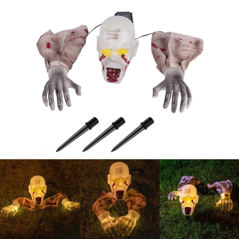 Unique Luminescent Skeleton Figurine Set Crawling Ghostly Glowing Skull Head Hands for Halloween Indoor Outdoor Drop Shipping
Unique Luminescent Skeleton Figurine Set Crawling Ghostly Glowing Skull Head Hands for Halloween Indoor Outdoor Drop Shipping