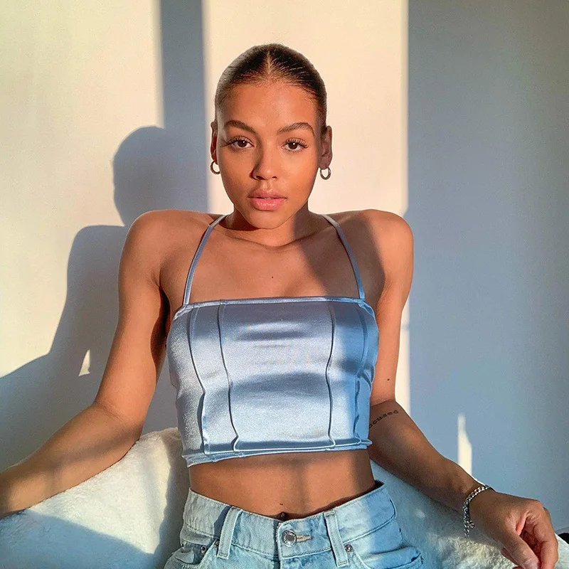 2020 New Fashion Basic Plain Camisole Women Spaghetti Strap Crop Top Sexy Bodycon Sleeveless Tube Top beach party clothing
2020 New Fashion Basic Plain Camisole Women Spaghetti Strap Crop Top Sexy Bodycon Sleeveless Tube Top beach party clothing
