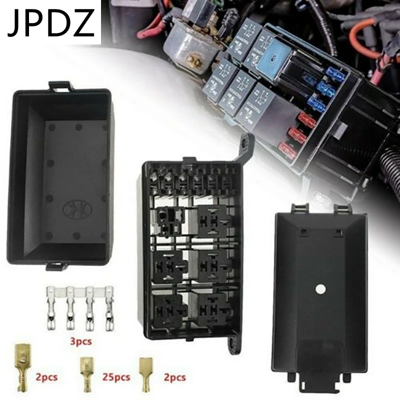 Fuse-Relay Box 5-Fuse Holders 6 Relay Block Holders Fuse-Block 12V Fuse-Box Car 
Fuse-Relay Box 5-Fuse Holders 6 Relay Block Holders Fuse-Block 12V Fuse-Box Car
