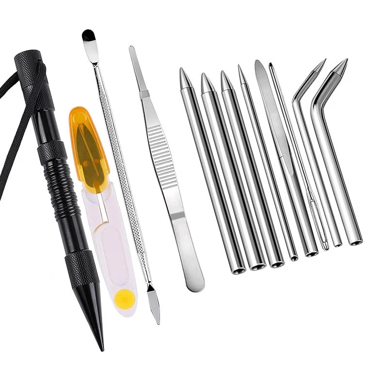 12 Pieces Paracord Fids Accessories, Stainless Steel Lacing Needles with Marlin Spike
12 Pieces Paracord Fids Accessories, Stainless Steel Lacing Needles with Marlin Spike