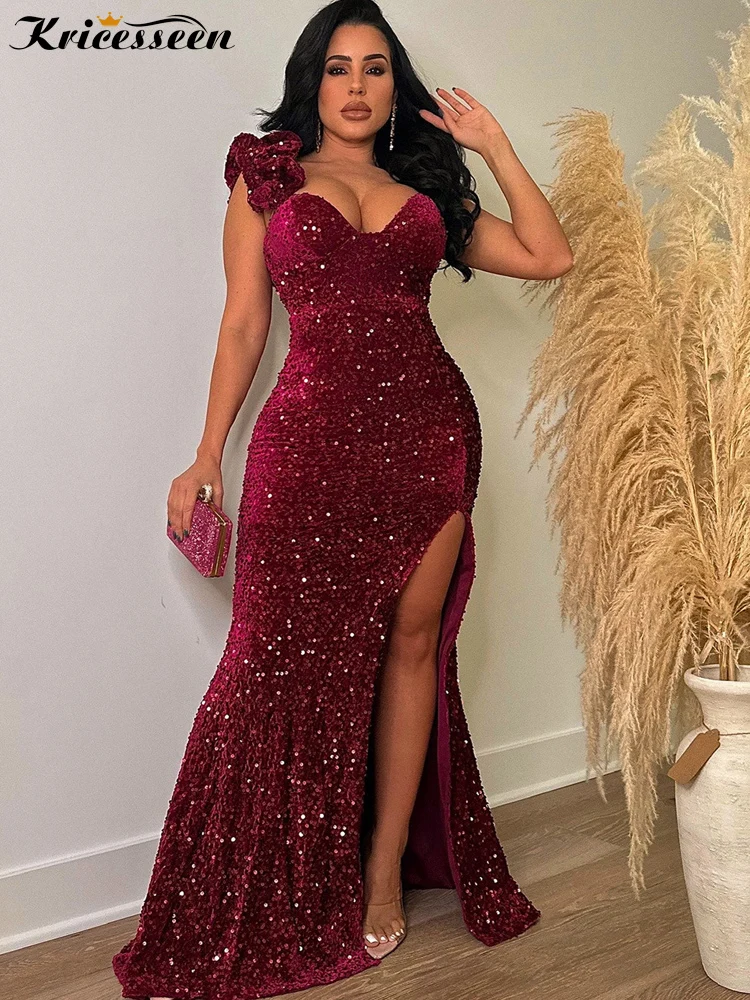 Kricesseen сексуальное блестящее платье макси с высоким разрезом и блестками, женское длинное облегающее платье без рукавов с V-образным вырезом, одежда для клуба на день рождения
Kricesseen сексуальное блестящее платье макси с высоким разрезом и блестками, женское длинное облегающее платье без рукавов с V-образным вырезом, одежда для клуба на день рождения