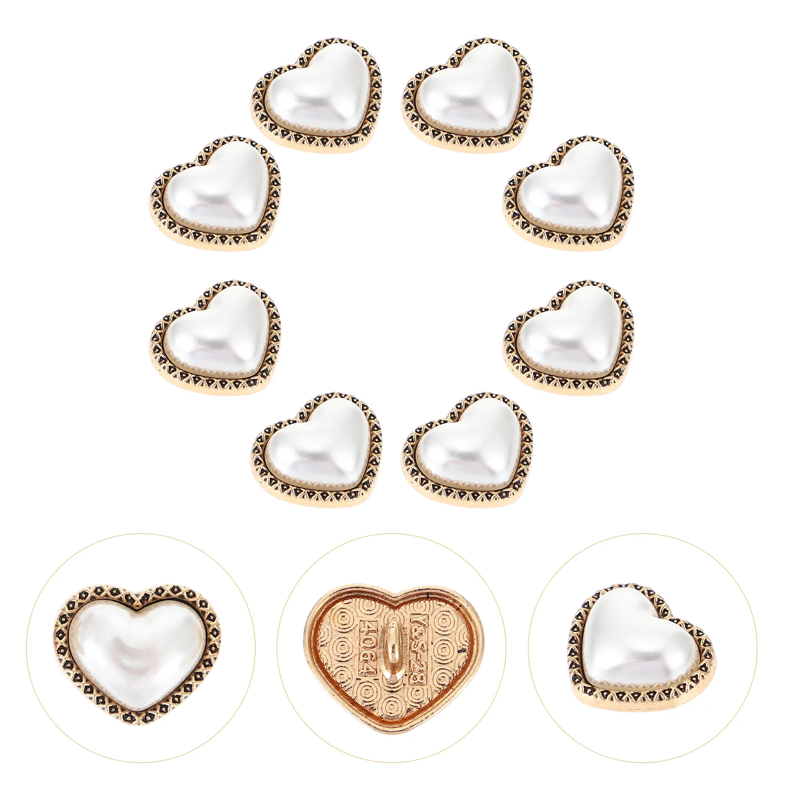 Buttons Button Pearl Heart Sewing Craft Decorative Clothing Suit Shirt Beads Clothes Embellishments Jean Shaped Metal Diy
Buttons Button Pearl Heart Sewing Craft Decorative Clothing Suit Shirt Beads Clothes Embellishments Jean Shaped Metal Diy