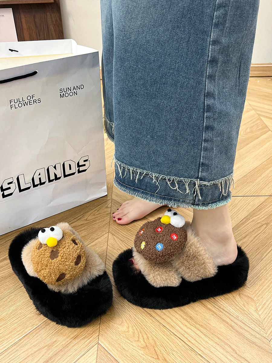 Женские меховые шлепанцы на платформе, роскошные Шлепанцы из флока, массажные шлепанцы на плоской подошве, 2023
Женские меховые шлепанцы на платформе, роскошные Шлепанцы из флока, массажные шлепанцы на плоской подошве, 2023