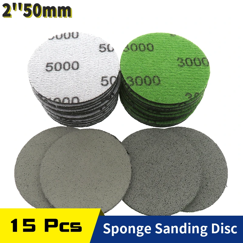 2 Inch 50mm Hook and Loop Foam Disc Wet & Dry Sponge Sandpaper 3000/5000 Grit Sanding Paper for Car Wood Drywall Metal Polishing
2 Inch 50mm Hook and Loop Foam Disc Wet & Dry Sponge Sandpaper 3000/5000 Grit Sanding Paper for Car Wood Drywall Metal Polishing