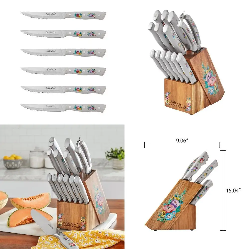 ! Elegant & Upgraded 14-Piece Gray Floral Pattern Stainless Steel Knife Block Set - Transform Your Kitchen!
! Elegant & Upgraded 14-Piece Gray Floral Pattern Stainless Steel Knife Block Set - Transform Your Kitchen!