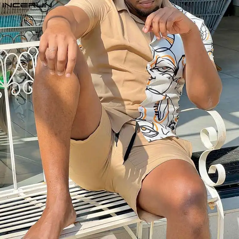 INCERUN Men Sets Printing Patchwork Lapel Short Sleeve Shirt & Shorts 2PCS Streetwear 2023 Vacation Men's Casual Suits S-5XL
INCERUN Men Sets Printing Patchwork Lapel Short Sleeve Shirt & Shorts 2PCS Streetwear 2023 Vacation Men's Casual Suits S-5XL