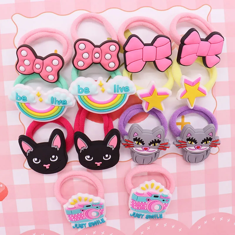 2Pcs Cat Camera Star Rainbow Bowknot Rubber Bands Ponytail Holder Headband Hair Rope Girls Hair Accessories Decorations Ties
2Pcs Cat Camera Star Rainbow Bowknot Rubber Bands Ponytail Holder Headband Hair Rope Girls Hair Accessories Decorations Ties